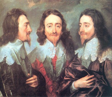  Anthony Pintura Art%c3%adstica - Carlos I en tres posiciones Pintor de la corte barroca Anthony van Dyck